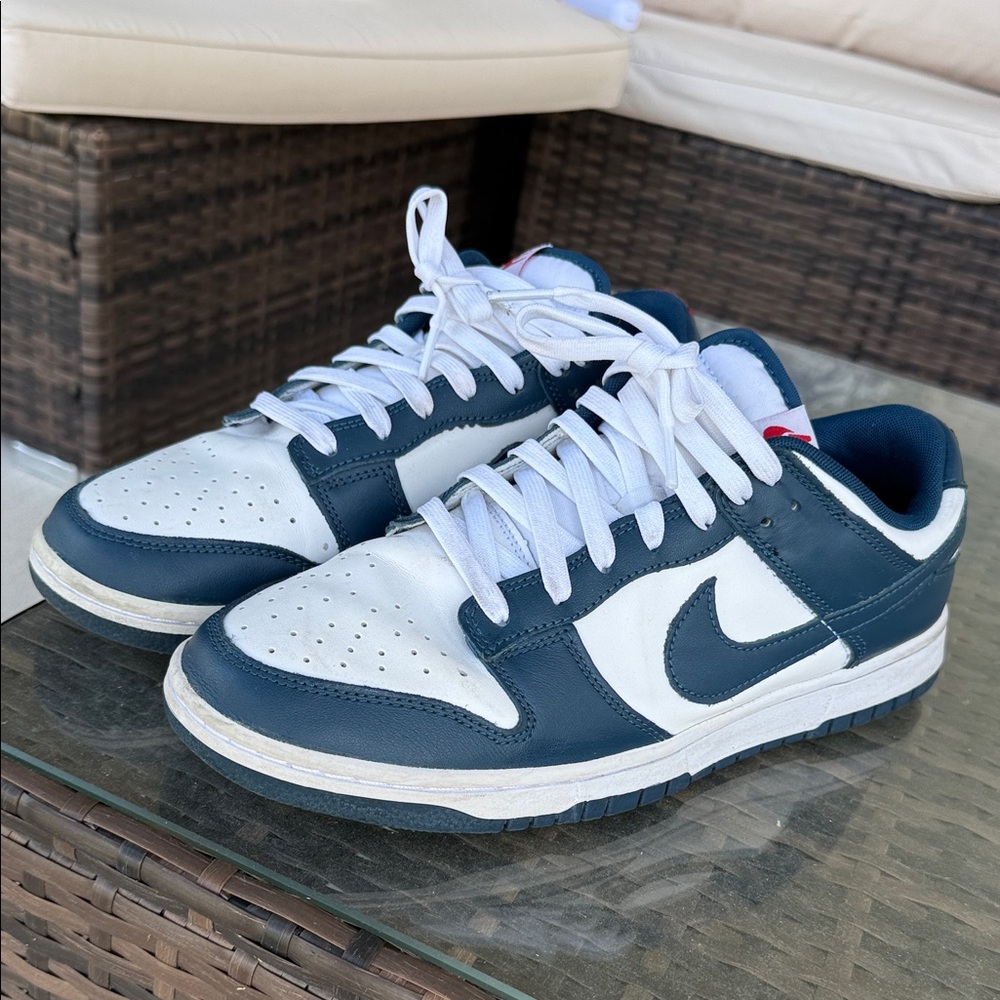 Nike Dunk Low Navy & White Leather Sneakers